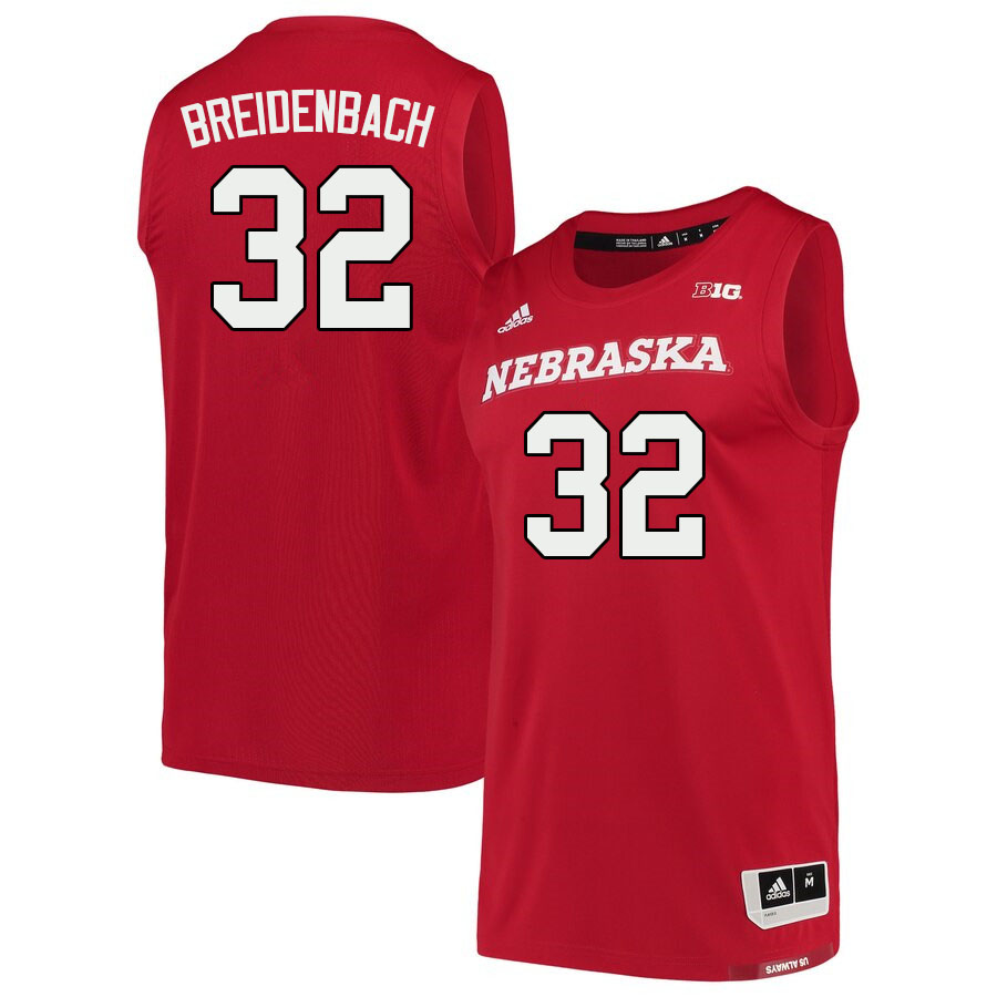 Men #32 Wilhelm Breidenbach Nebraska Cornhuskers College Basketball Jerseys Sale-Scarlet - Click Image to Close